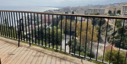 BASTIA : T3/4 DE 76,5 M² TRES LUMINEUX AVEC TERRASSE BELLE VUE MER, PARKING ET CAVE